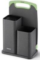 Подставка для хранения ножей и инструментов с разделочной доской Fissman Dark Grey 2871