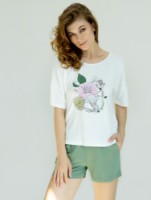 Пижама Ajoure V23410 Iris Ivory/Green M