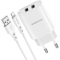 Încărcător Borofone BN2 with Lightning Сable White
