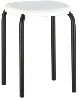 Taburet Новый стиль Boom White/Black Legs K01