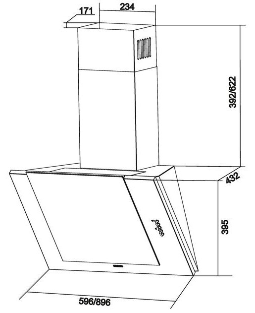 Вытяжка Tornado Vesta M 60 Black