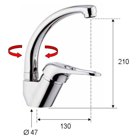 Смеситель для кухни Remer Kiss K42C