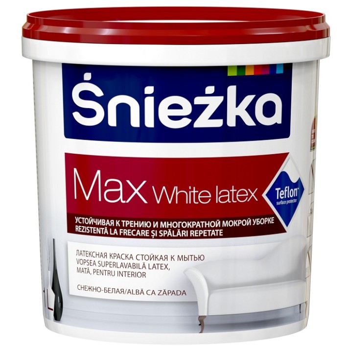 Краска Sniezka Max White Latex 1L