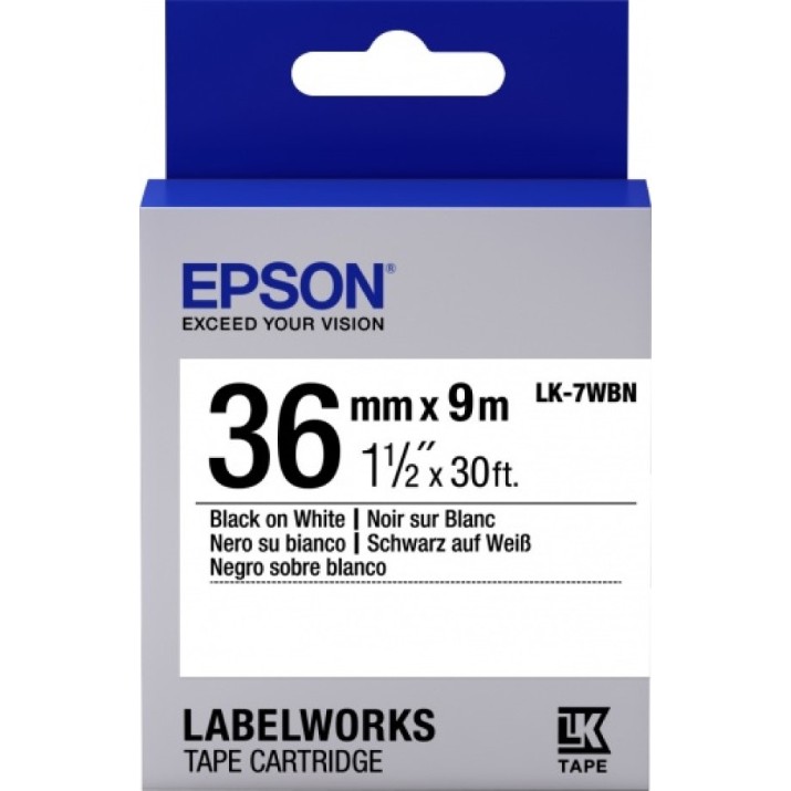 Сатиновая лента Epson LK7WBN (C53S657006)