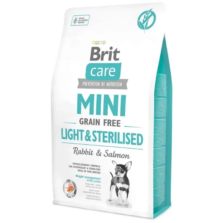 Сухой корм для собак Brit Care Mini Grain Free Adult Light & Sterilised 2kg