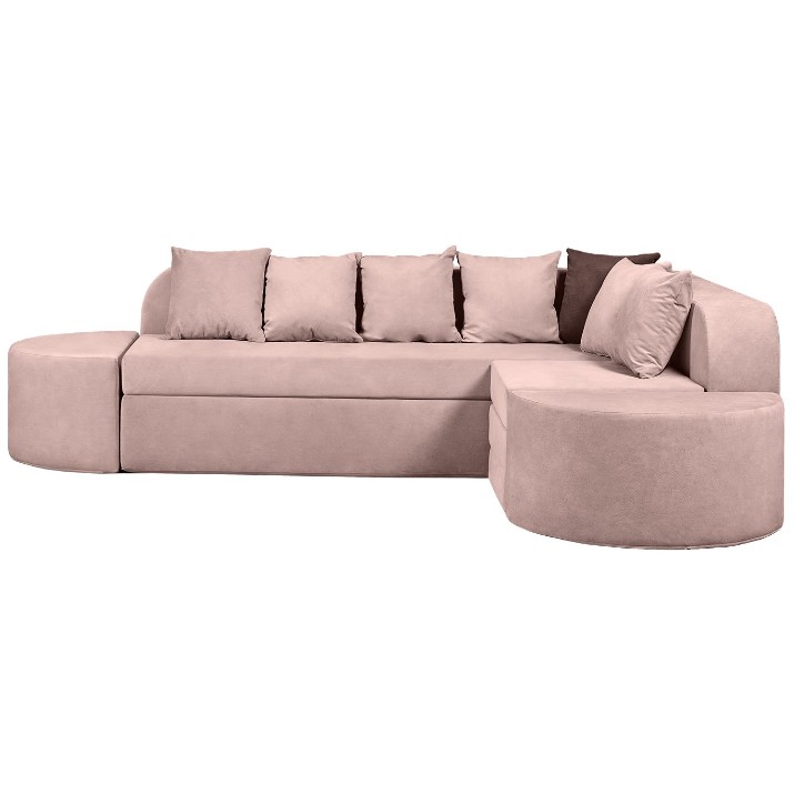 Canapea fără ramă Edka Jupiter 210x280x50 M19 Pink Powder