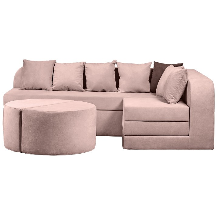 Canapea fără ramă Edka Jupiter 210x280x50 M19 Pink Powder
