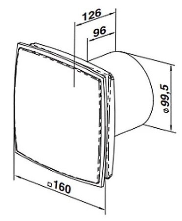 Ventilator de perete Ventika Modern Light (D100LDLR)