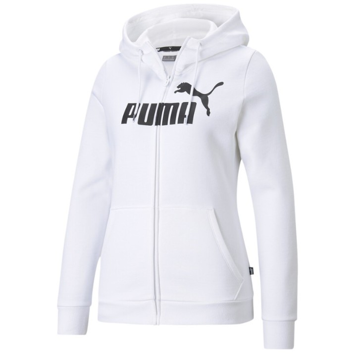 Hanorac de dama Puma ESS Logo Full-Zip Hoodie Fl Puma White L