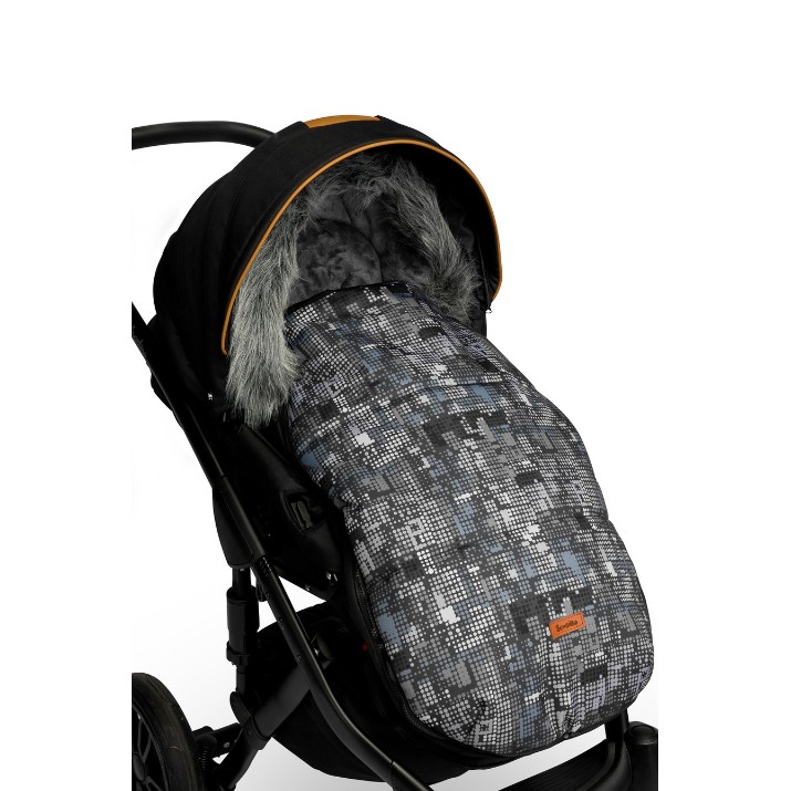 Детский зимний чехол Sensillo Olaf Romper Bag Dots Graphite (8361)