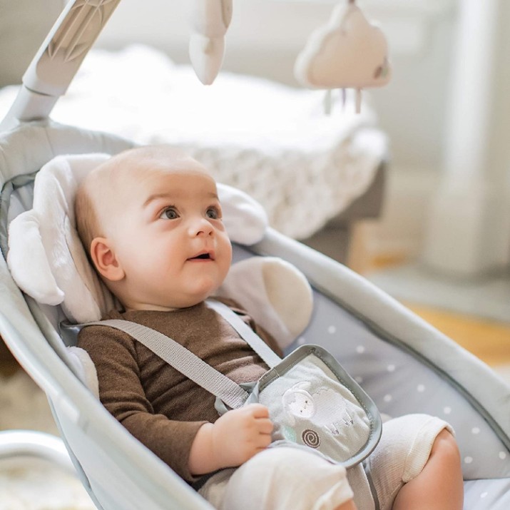 Электрические качели Bright Starts Ingenuity Cuddle Lamb (12118)