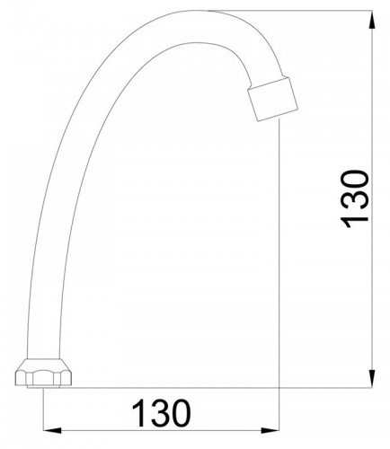 Излив для смесителя Rubineta J 18x130mm (633005)