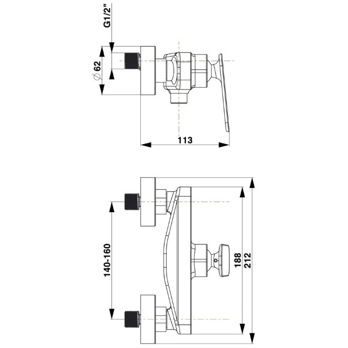 Смеситель для душа Herz Zen u40 (UH00430)