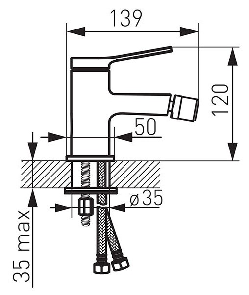 Смеситель для биде Ferro Stratos BSC6