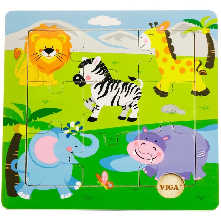 Пазл Viga 9 Discovery Puzzles Wild Animals (50838)