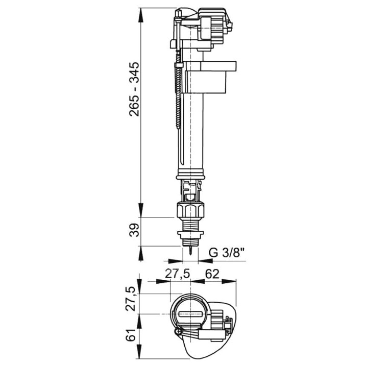 Сливная арматура AlcaPlast A17 3/8 (81142)