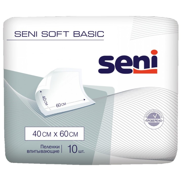Гигиеническая пеленка Seni Soft Basic 40x60cm 10pcs