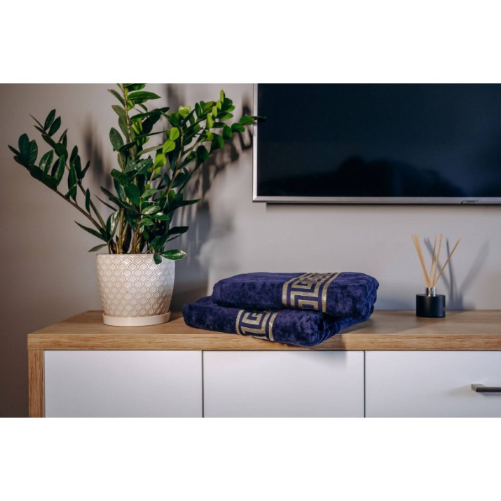 Cuvertura Samo Grecia 150x200cm Marine Blue Mahra
