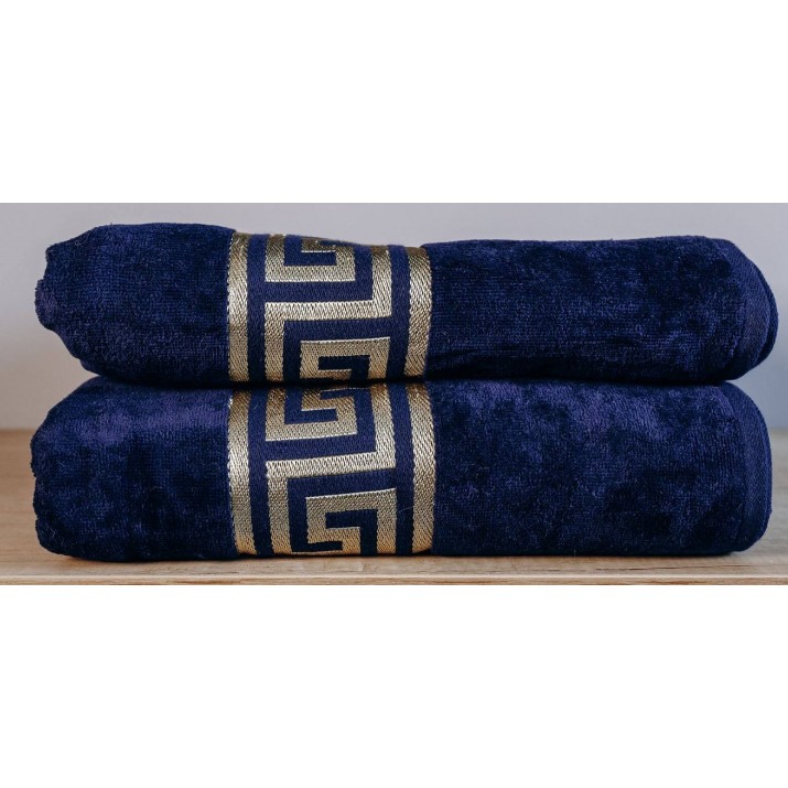 Cuvertura Samo Grecia 150x200cm Marine Blue Mahra