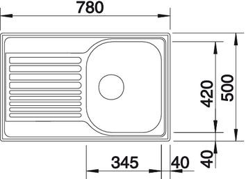 Chiuvetă de bucătărie Blanco Tipo 45 S Compact (513675)