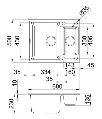 Кухонная мойка Elleci Easy 150 68 Titano (LGY15068)