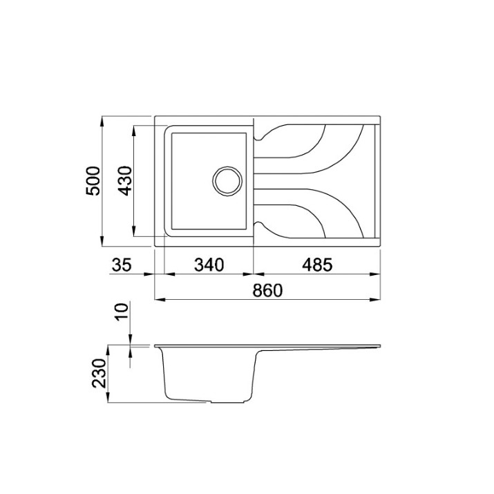 Кухонная мойка Elleci Ego 400 51 Avena (LGE40051)