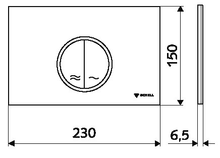 Placă de comandă Schell Montus Circum Chrome Mat (031196499)