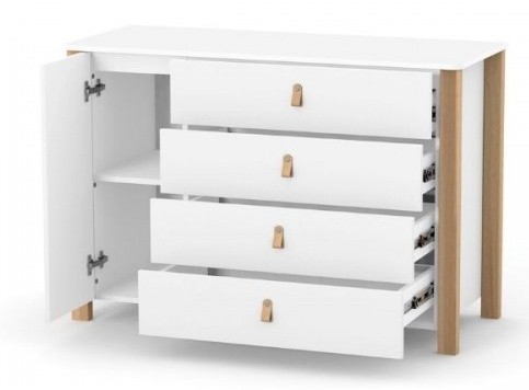 Comodă Veres Monaco 1200 White\Beech (35.2.351.2.15)