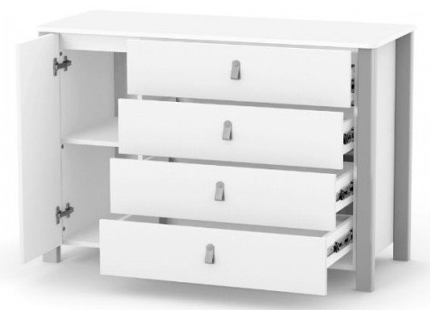 Детский комод Veres Monaco 1200 White\Gray (35.2.351.2.17)