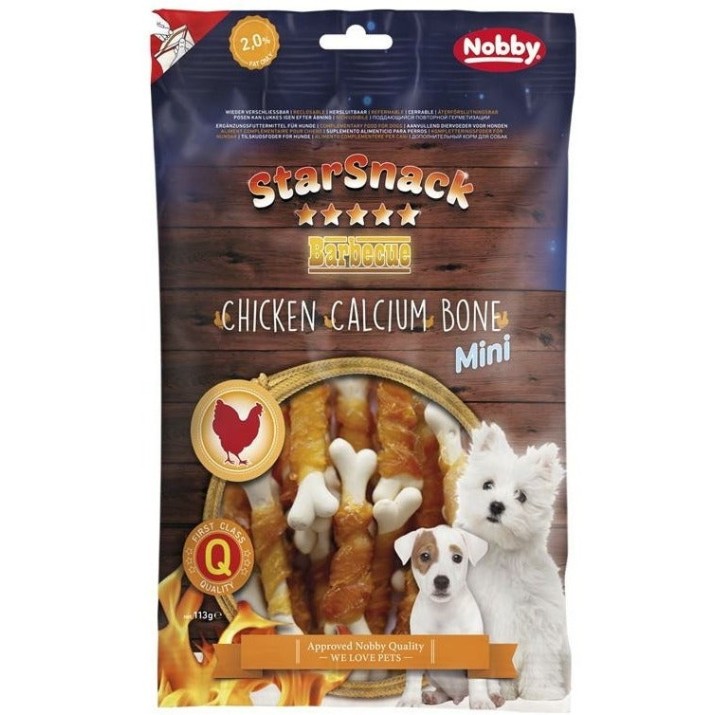 Лакомства для собак Nobby StarSnack Barbecue Chicken Bone 113g