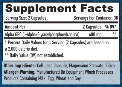 Антиоксидант Haya Labs Alpha Gpc 300mg 60caps