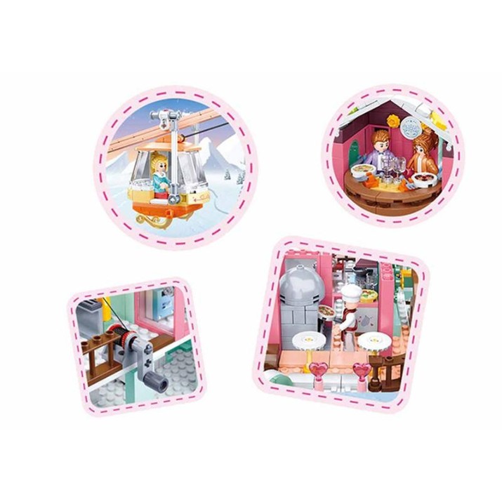 Set de construcție Sluban Girls Dream Skiing Holiday (B0962)