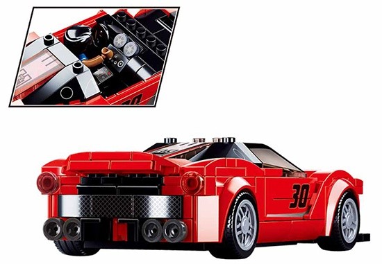 Set de construcție Sluban Model Bricks Racing Car Italy (B0955)