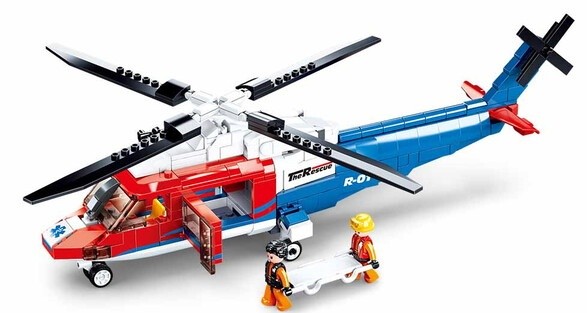 Set de construcție Sluban Model Bricks Rescue Helicopter (B0886)