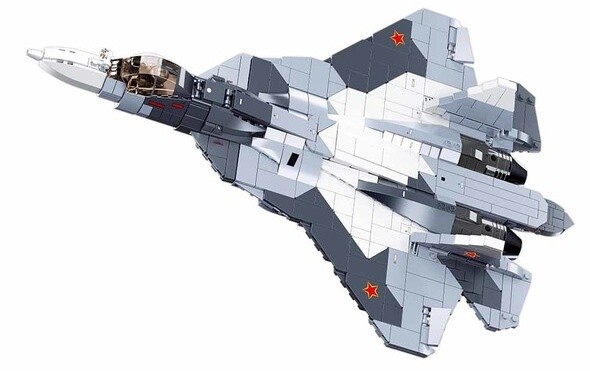 Set de construcție Sluban Model Bricks Su-57 Fighter 2in1 (B0986)