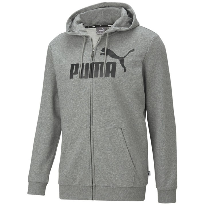 Hanorac pentru bărbați Puma ESS Big Logo Fz Hoodie Tr Medium Gray Heather L