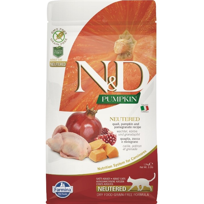 Сухой корм для кошек Farmina N&D Quail Pumpkin & Pomegranate Neutered 5kg