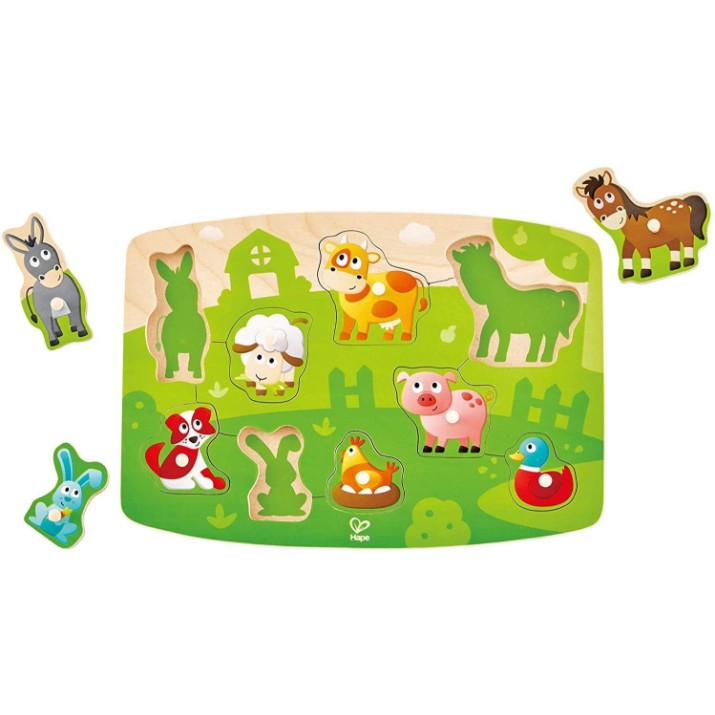 Пазл Hape Farmyard Peg Puzzle (E1408)