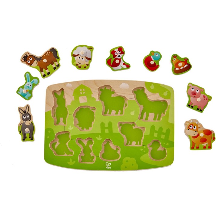 Пазл Hape Farmyard Peg Puzzle (E1408)