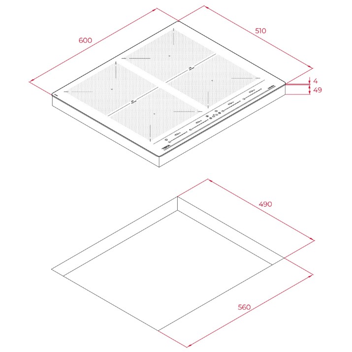 Plită incorporabilă cu inducție Teka IZC 64630 MST ST