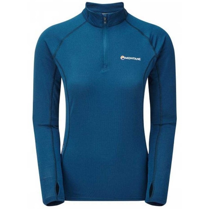 Женский лонгслив Montane Allez Micro Pull-On Narwhal Blue 34