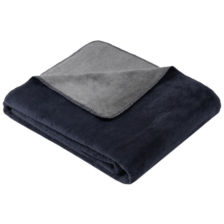 Плед IBENA Dublin Double Face 150x200cm Dark Blue/Grey