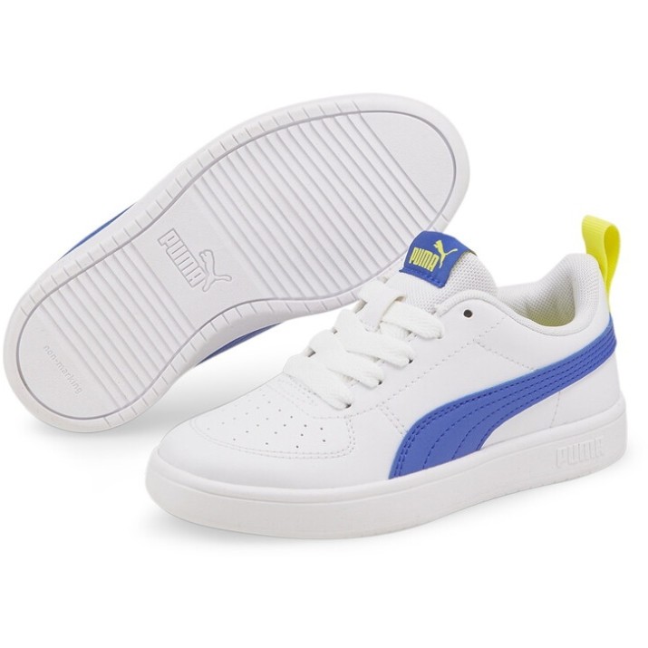 Кеды детские Puma Rickie Ps Puma White/Dazzling Blue/Nrgy Yellow 32.5