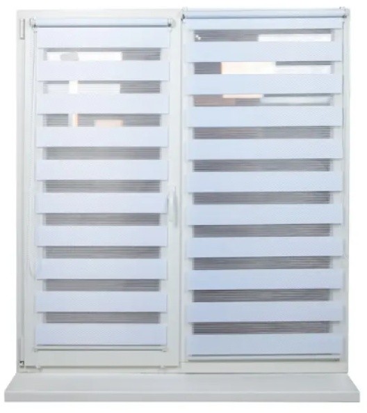 Rolete textile Dekora Day Night Rattan White 0.80x1.70m