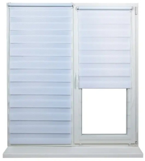 Рулонные шторы Dekora Day Night Rattan White 0.85x1.70m