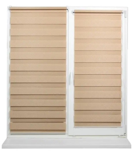 Rolete textile Dekora Day Night Rattan Beige 0.60x1.70m