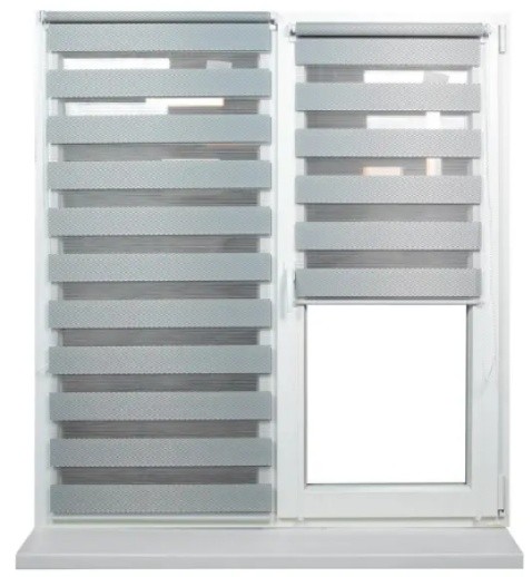 Рулонные шторы Dekora Day Night Rattan Grey 0.40x1.70m