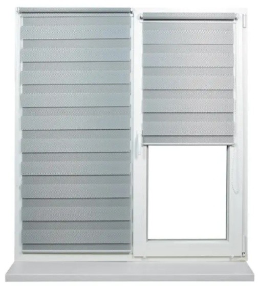 Рулонные шторы Dekora Day Night Rattan Grey 0.50x1.70m