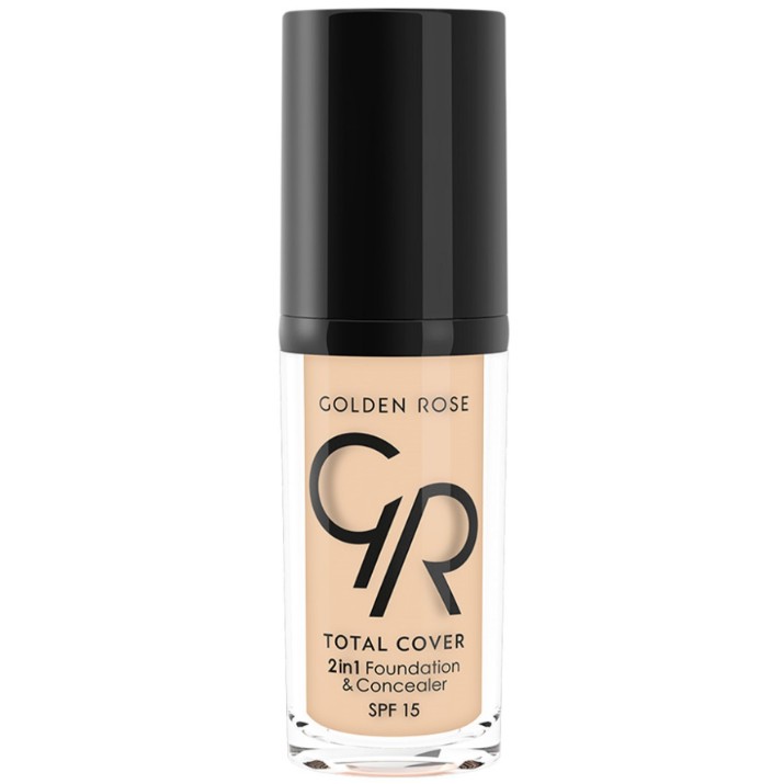 Тональный крем для лица Golden Rose Total Cover 2in1 Foundation & Concealer 01
