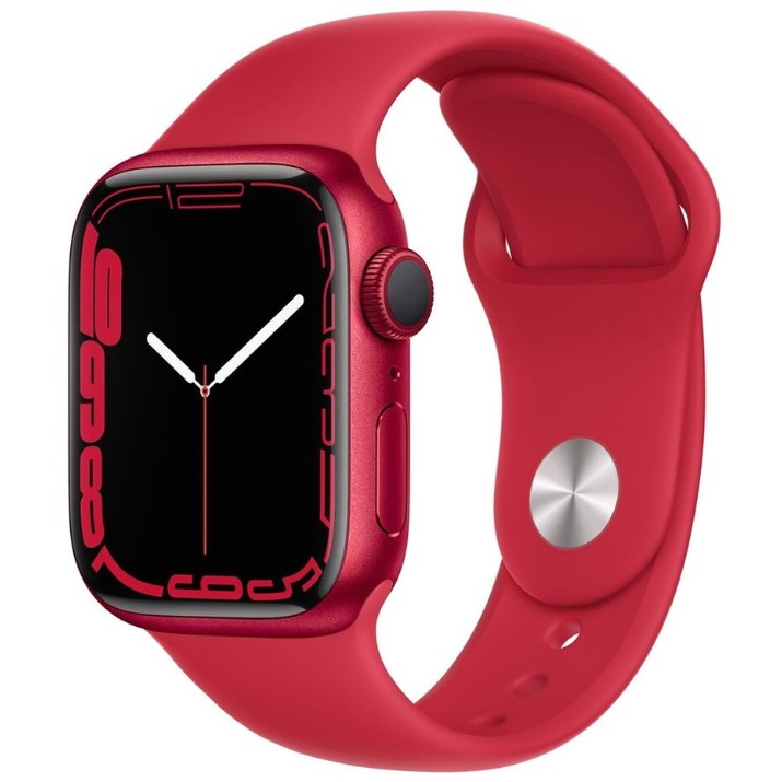 Smartwatch Apple Watch Series 7 41mm Red Aluminium Case with Sport Band Red (MKN23)